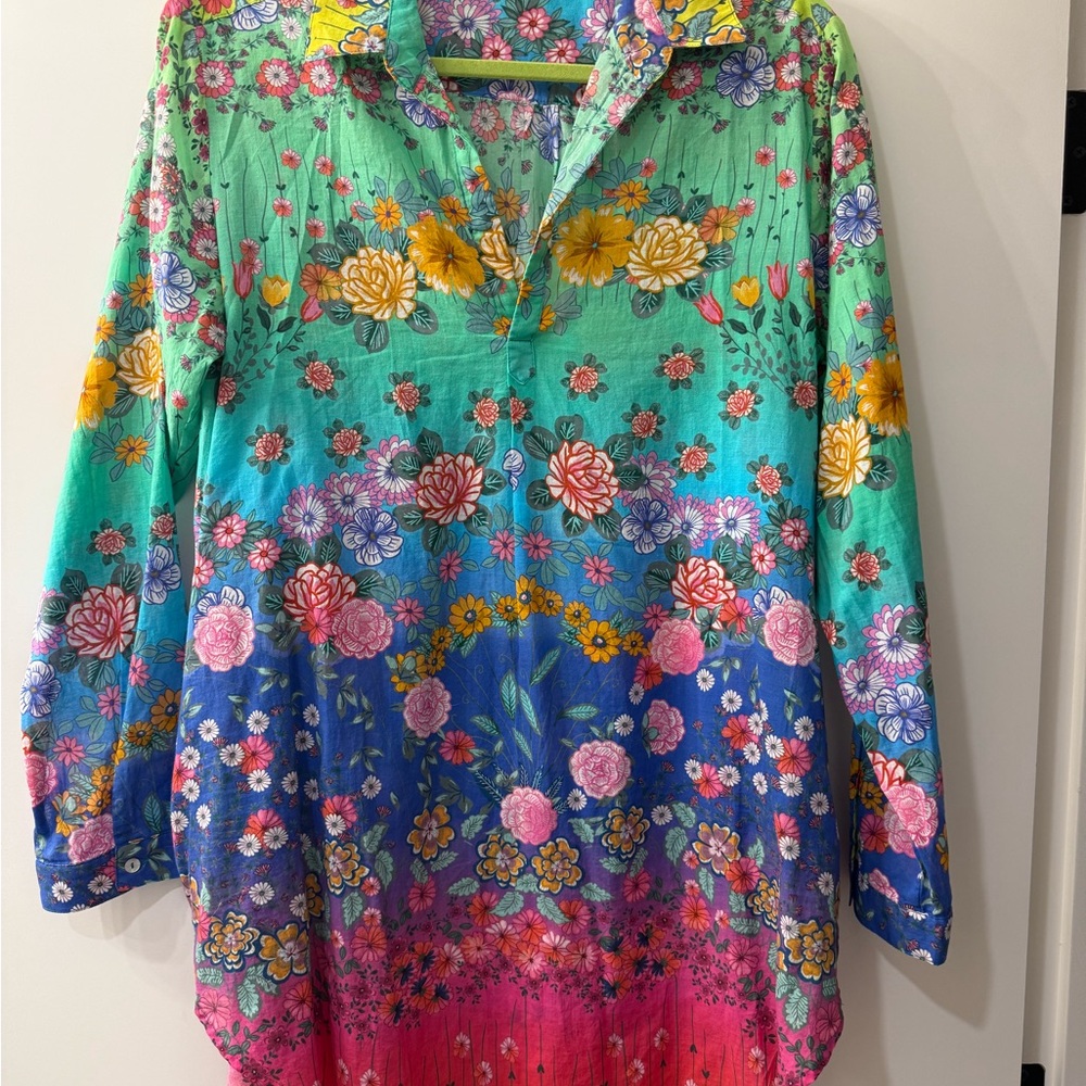 Johnny Was Floral Multicolor Women's Tunic